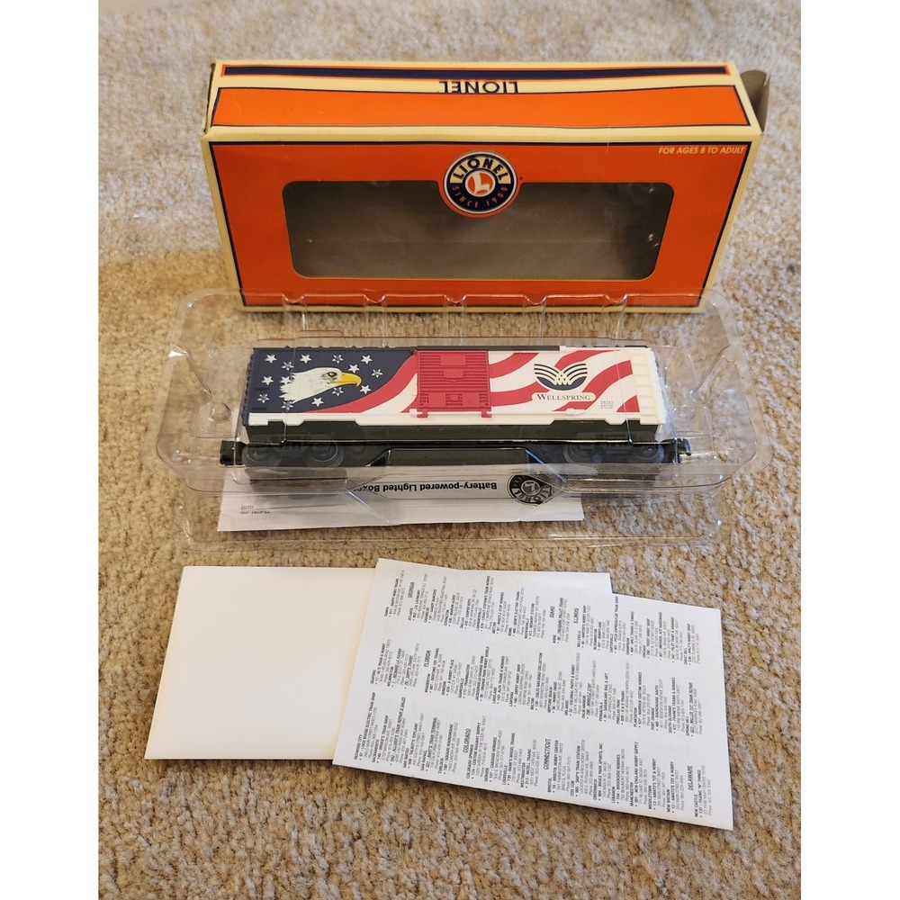 Lionel Wellspring Lighted Boxcar 36761 Boxed